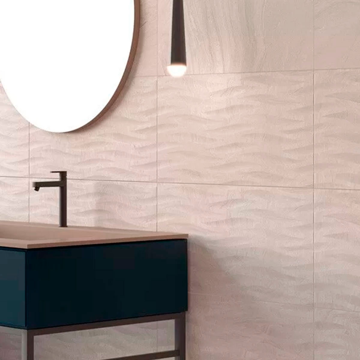 Baño con revestimiento Varana Deco Almond 32x62,5 (Caja 1,00m2)