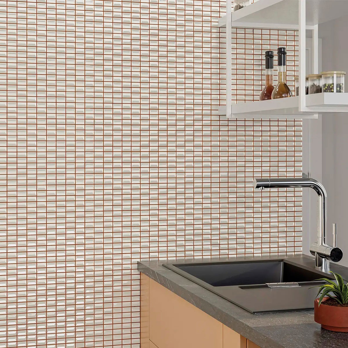 Intérieur avec revêtement 3DB Diamond Quartz Gloss 12,5x25