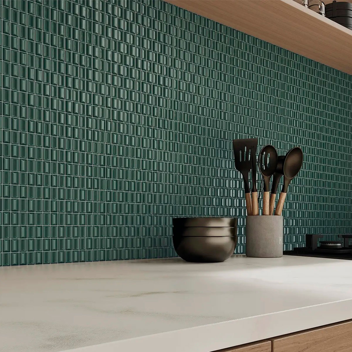 Interior com revestimento 3DB Diamond Emerald 12.5x25