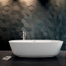 Baño con revestimiento Wow Hexa Graphite 21.5x25 (Caja 0.40m2)