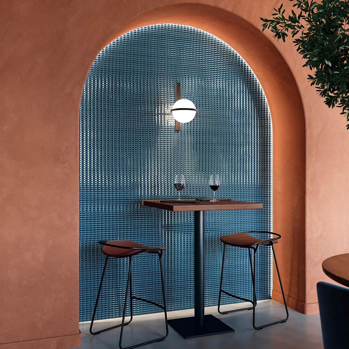 Intérieur avec revêtement 3DB Bevel Saphire 12.5x25