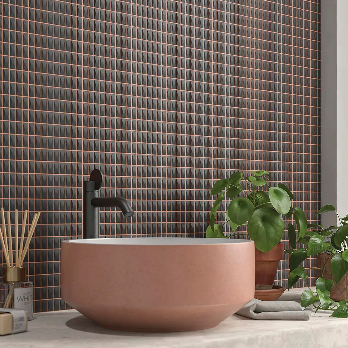 Intérieur avec biseau 3DB Onix Revêtement mat 12,5x25