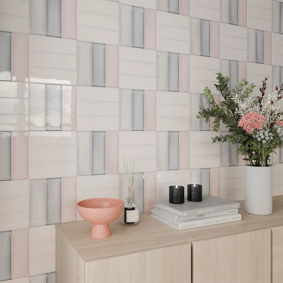 Interior con revestimiento Alchemist Bevel Silver 5,2x16