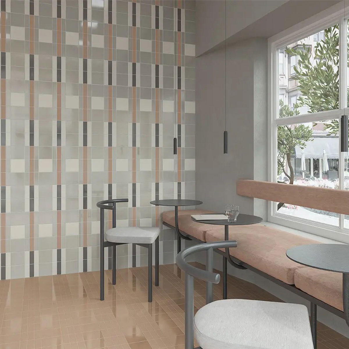 Interior con revestimiento Bits Square Cloud 11,6x11,6