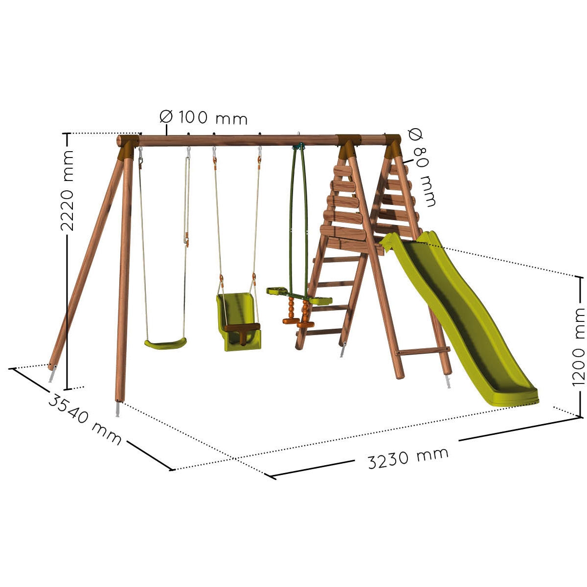 Measurements of Tulip Game Station 3230x3540x2220 mm