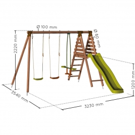 Measurements of Violette gaming station 3230x3540x2220 mm