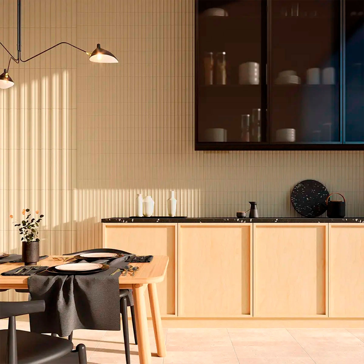 Cozinha com revestimento Faces Valley Vegan 5x40