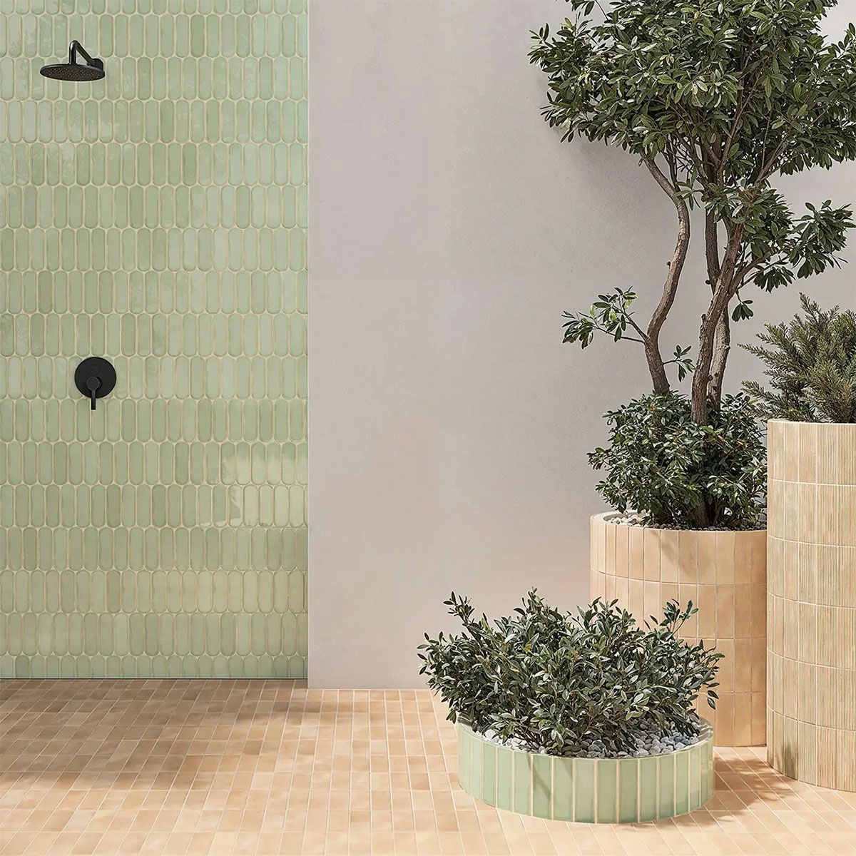 Exterior con revestimiento CB Comb Mint 5x15