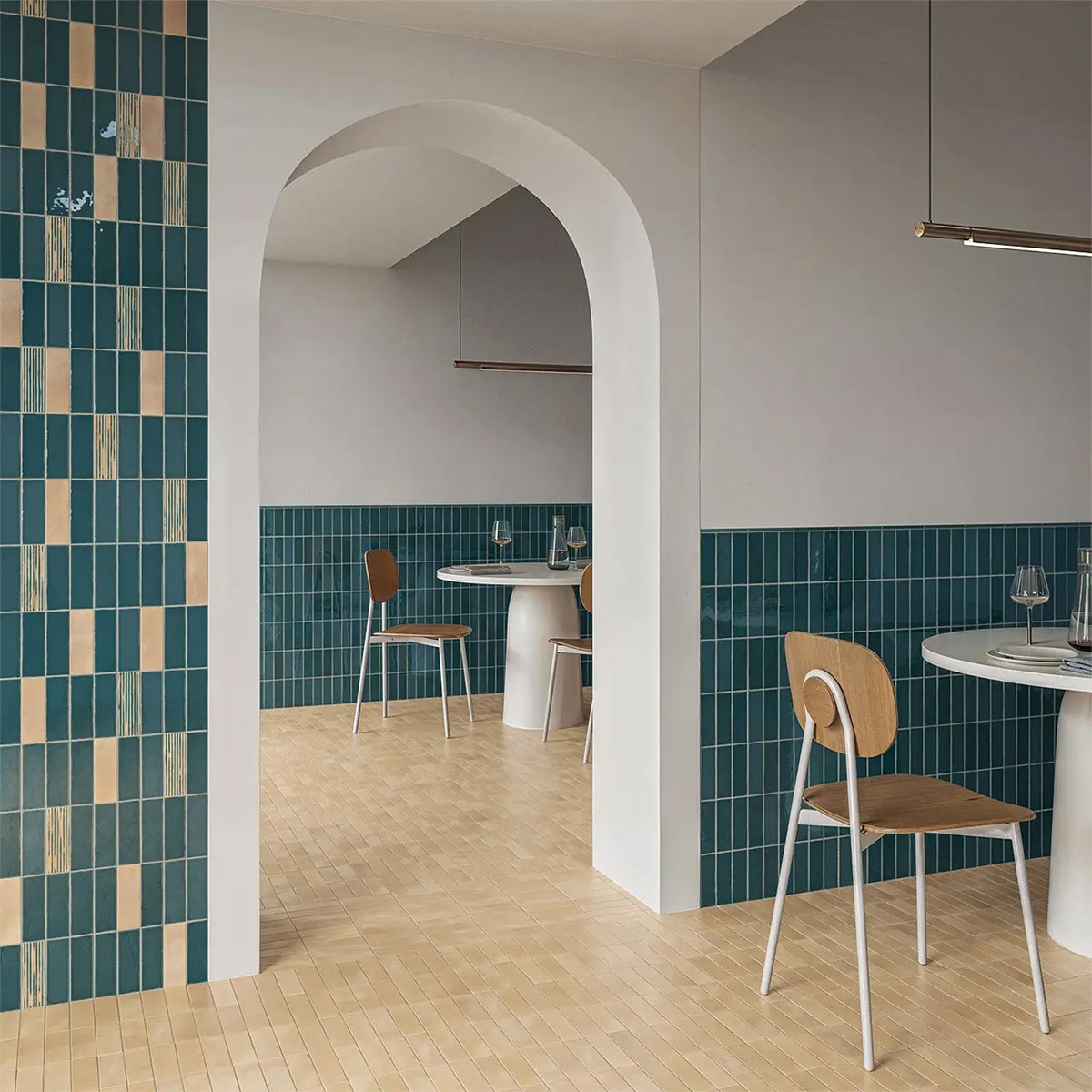 Intérieur avec revêtement CB Comb Azure 5x15