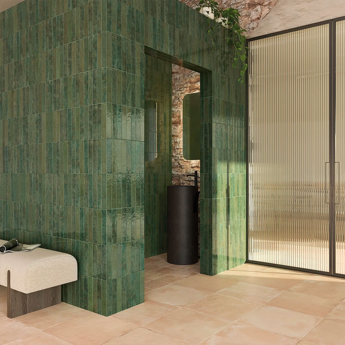 Interior con revestimiento Potters Forest 5x25 (Caja 0.75m2)