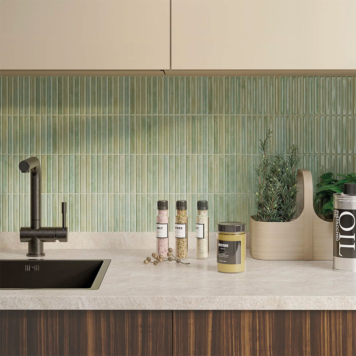 Baño con revestimiento Potters Bars Agave 12,5x25 (Caja 0.43m2)