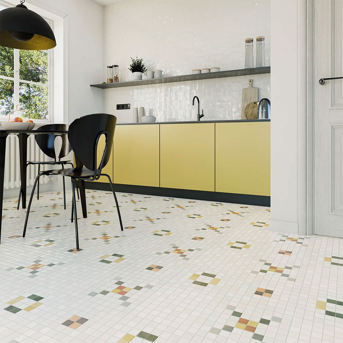 Fayenza Deep White Kitchen with Coating 6.2x12.5 (Box 0.50m2)