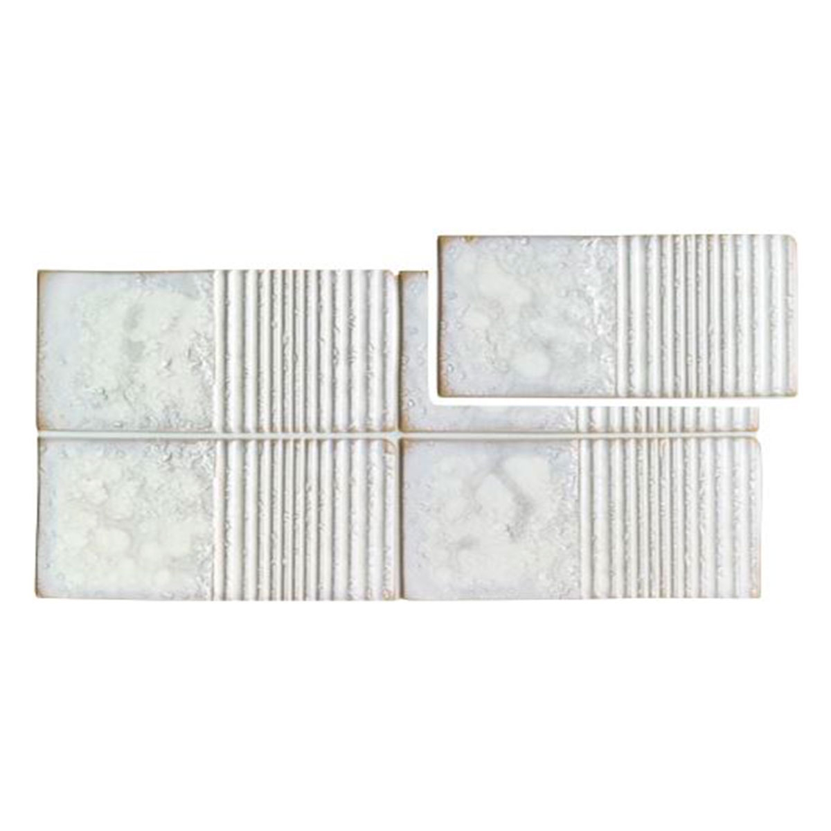 Biscuit Grooves Warm Pearly 10x20