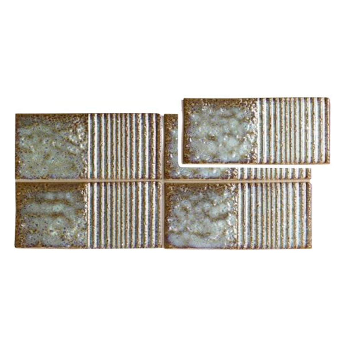 Fertiggestellt mit Biscuit Grooves Cobalt Pearly 10x20 (Schachtel 0,88 m²)