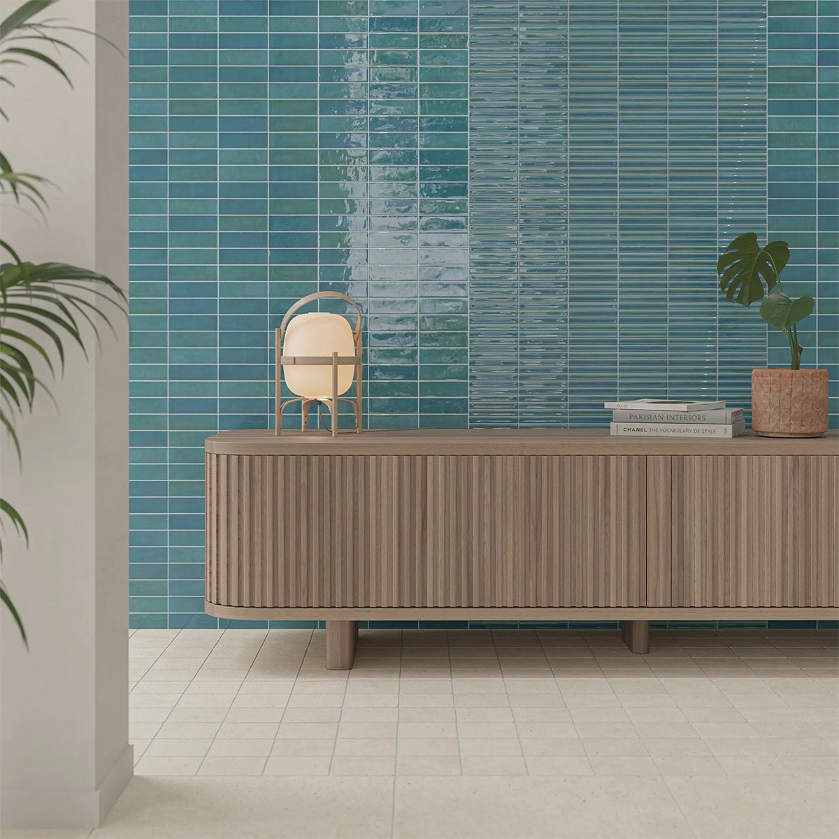 Interior con revestimiento Colour Notes Azur 4x12,5 (Caja 0,570m2)