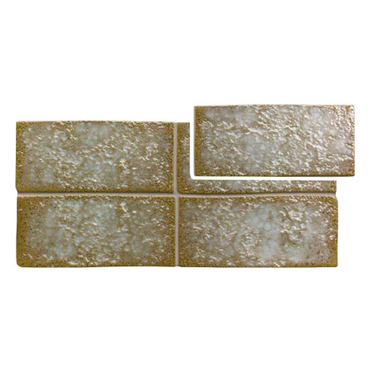 Fertiggestellt mit Biscuit Emerald Pearl 10x20 (Schachtel 0,88 m²)