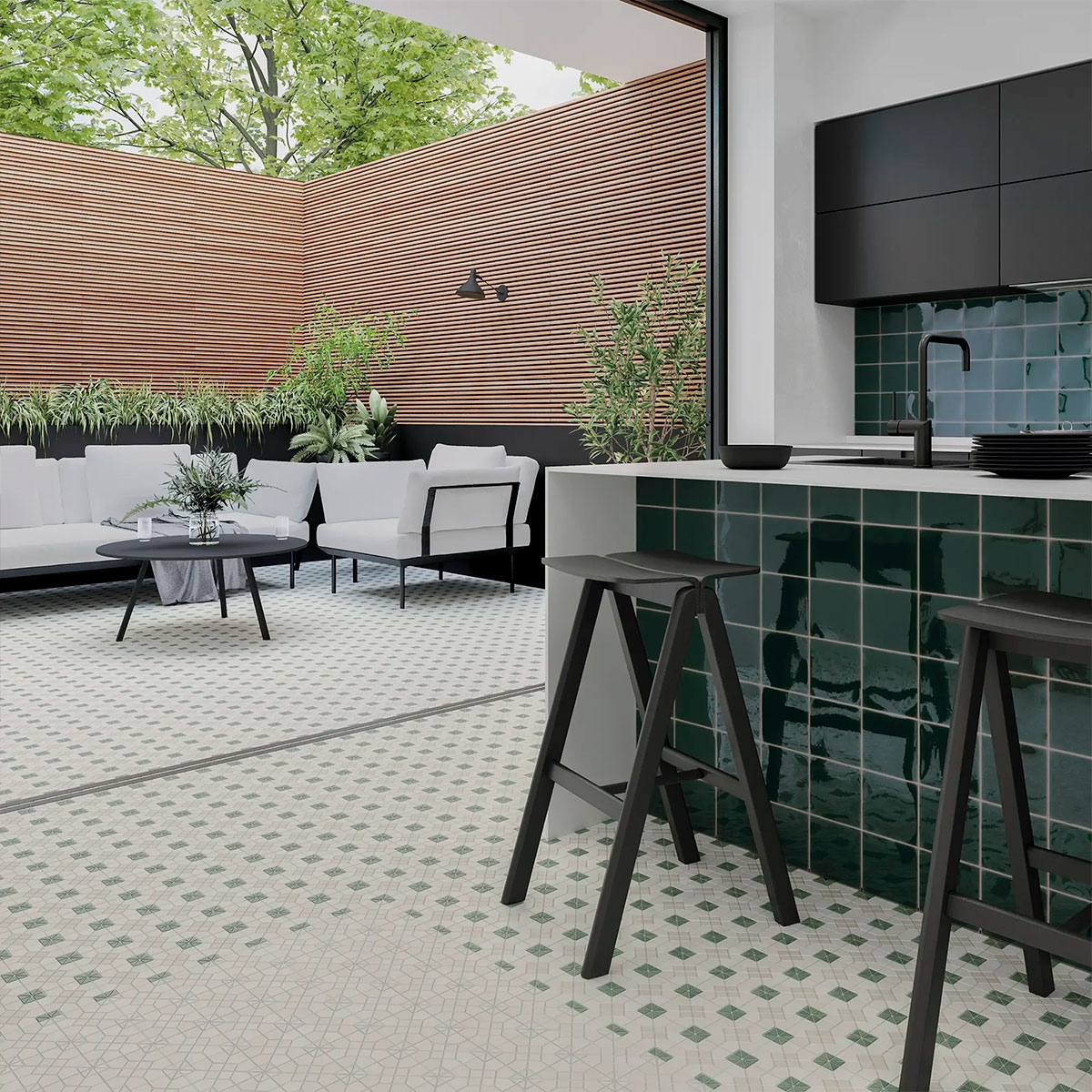 Fayenza Square Ebony 12.5x12.5 Cozinha com Revestimento (Box 0.49m2)