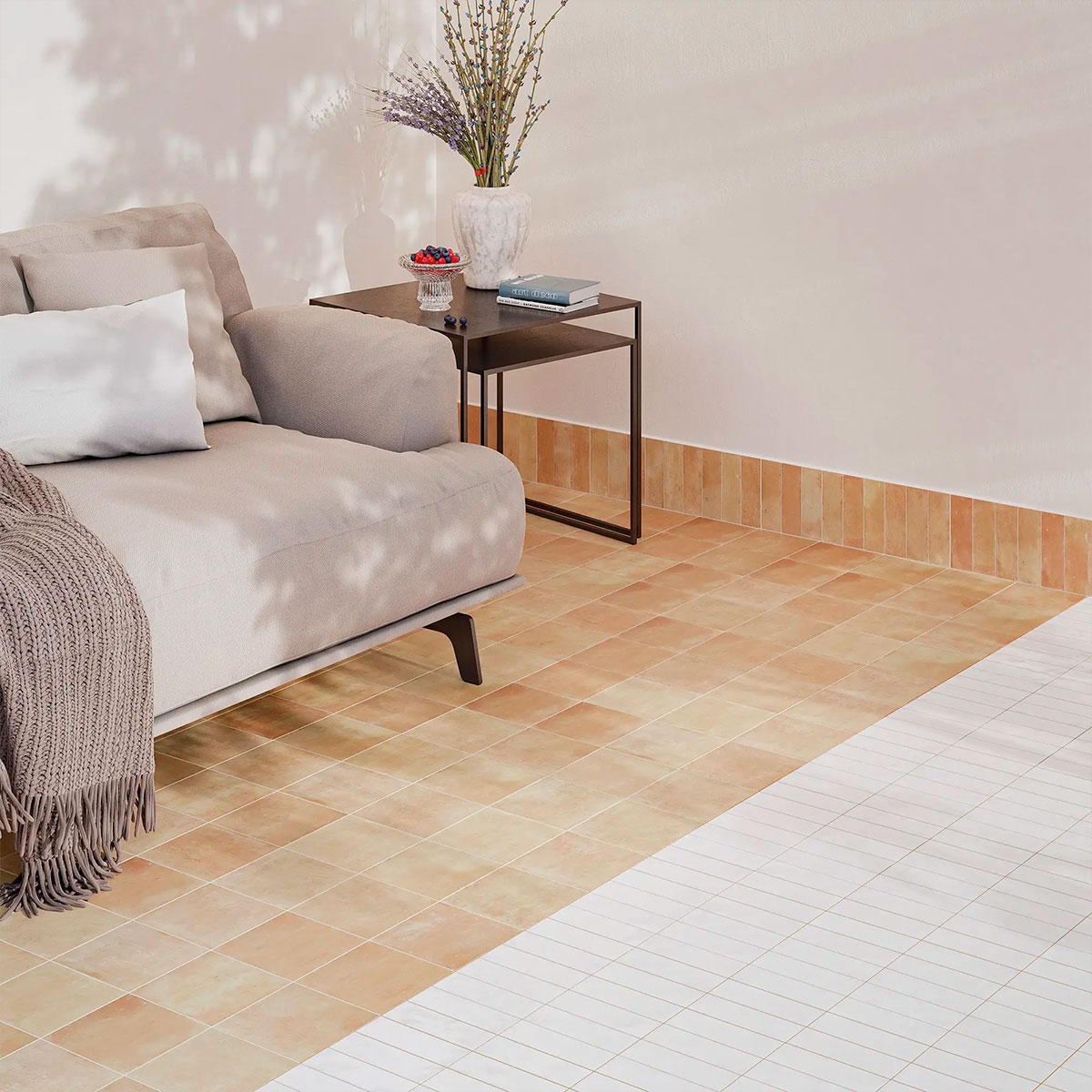 Interior with Bejmat White flooring 5x15 (0.46m2)