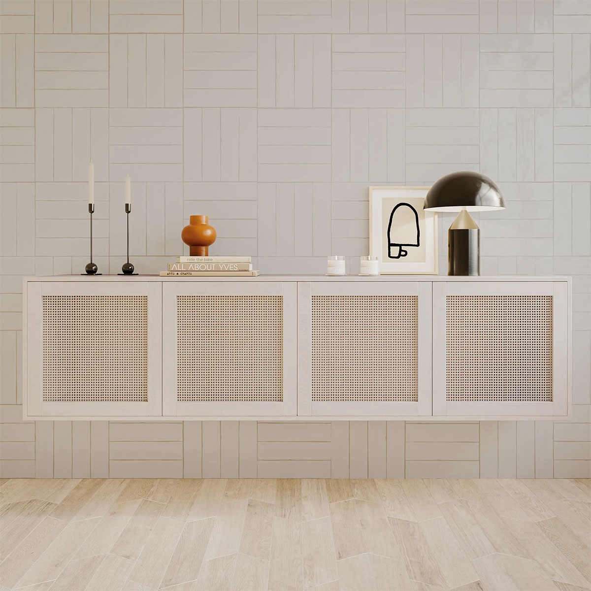 Intérieur avec revêtement blanc fait à la main 7.5x30