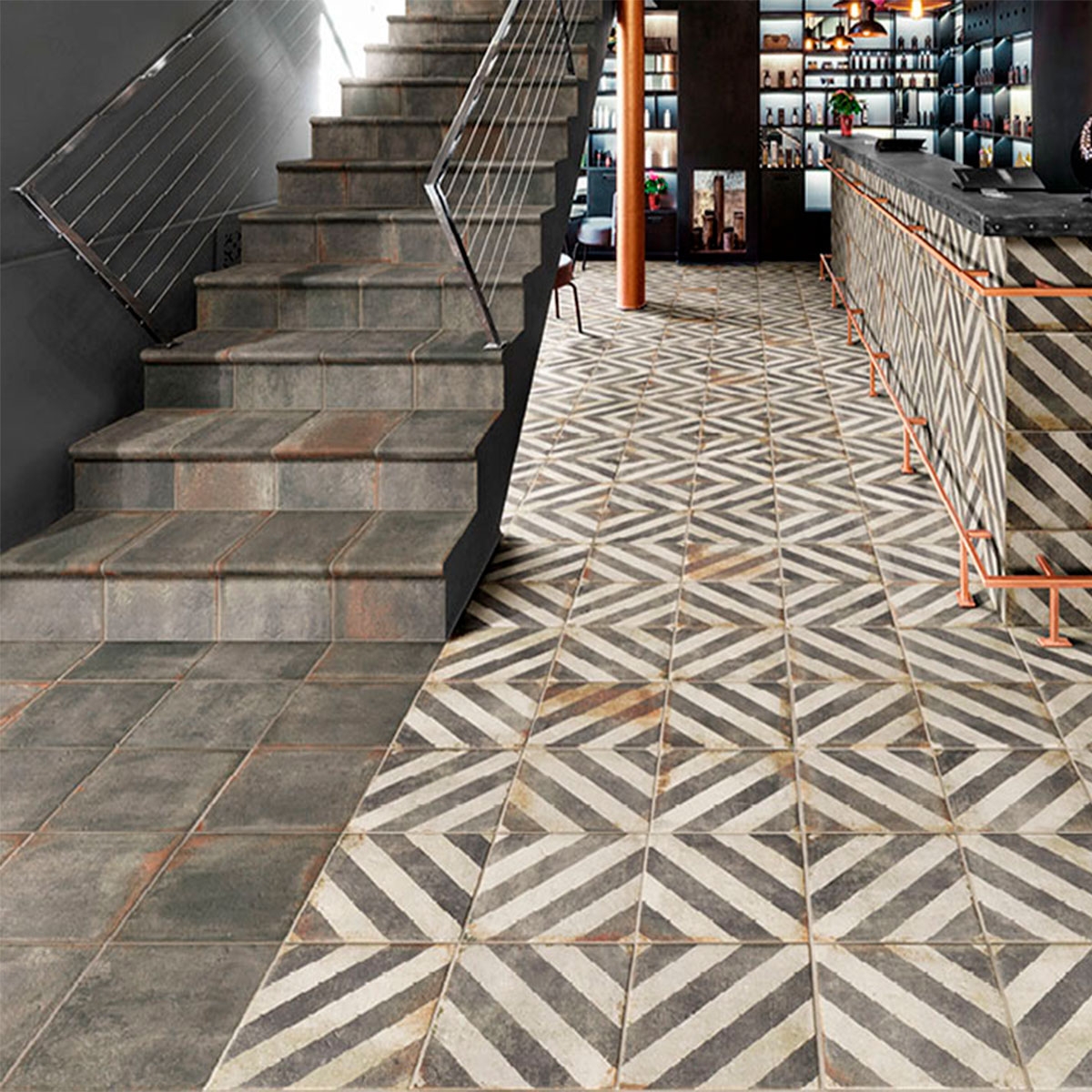 Ambiente con D’ Anticatto Notte Antideslizante 22.5x22.5