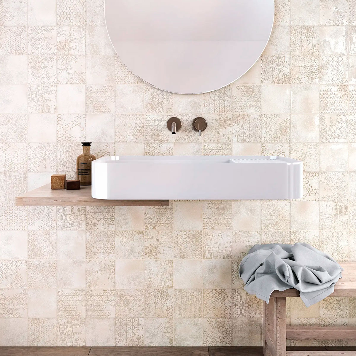 Interior con revestimiento Enso Karui Ivory 12,5x12,5 (Caja 0.55m2) -3