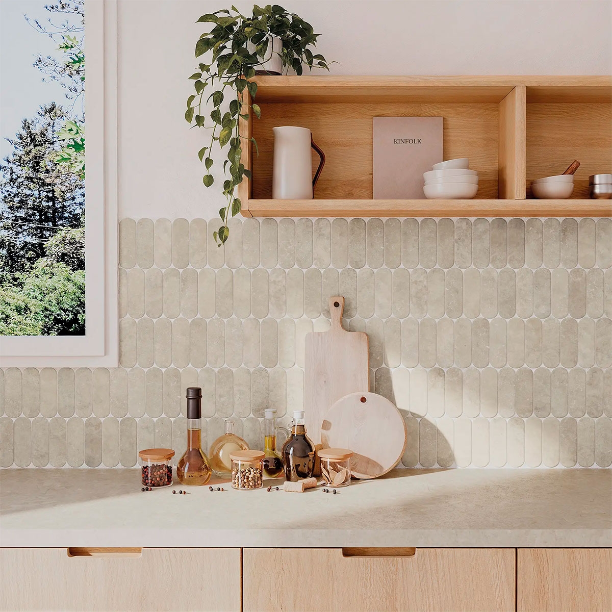 Cuisine avec coupe transversale O Toscane Revêtement antidérapant 5x15 (Boîte 0.46m2)