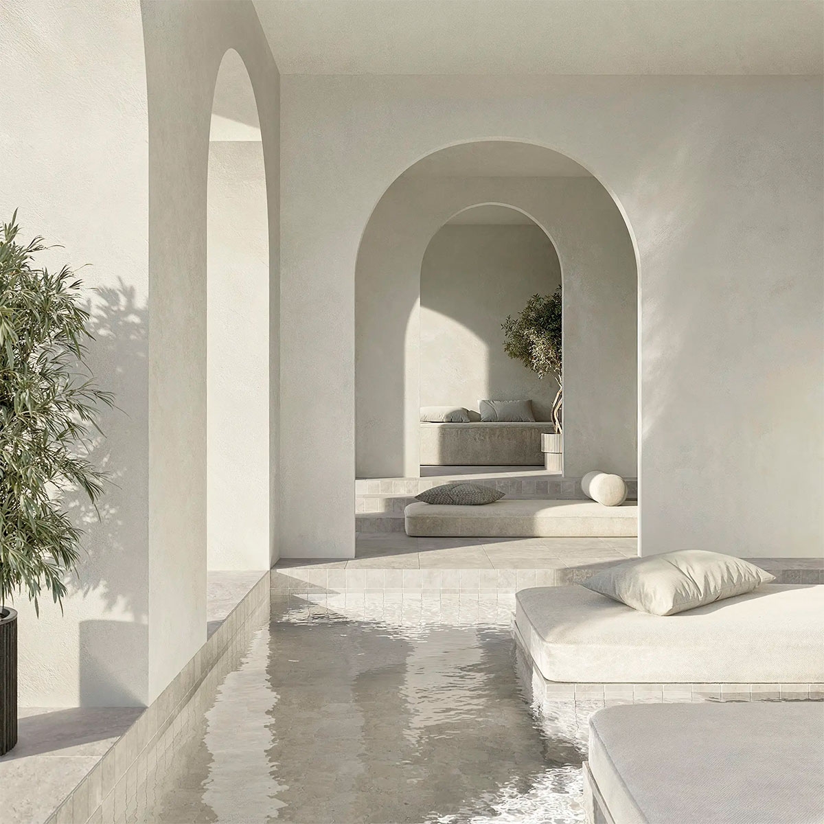 Interior with Cross Cut XXL Tuscan Non-slip pavement 44x44 (Box 0.77m2)