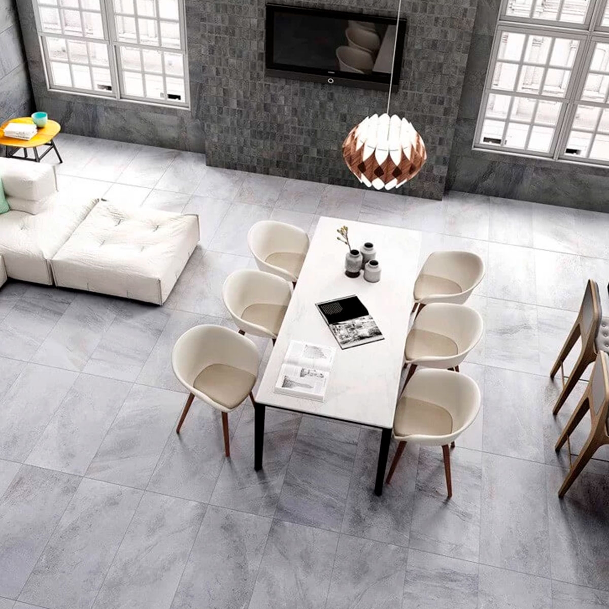 Intérieur avec chaussée Dover Gray 45x90 (Boîte 1.22m2)