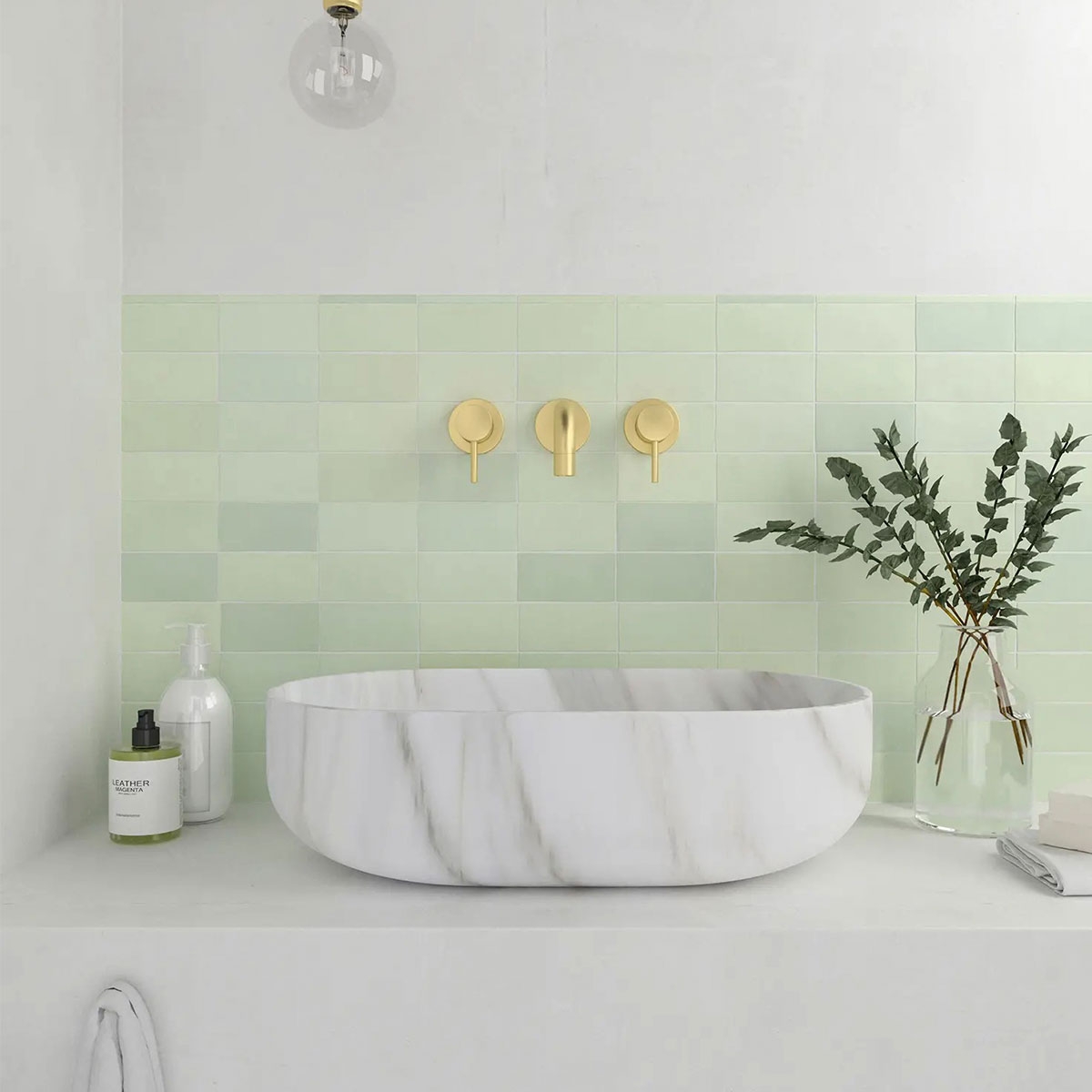 Interior con revestimiento Fez Mint Mate 6,2x12,5