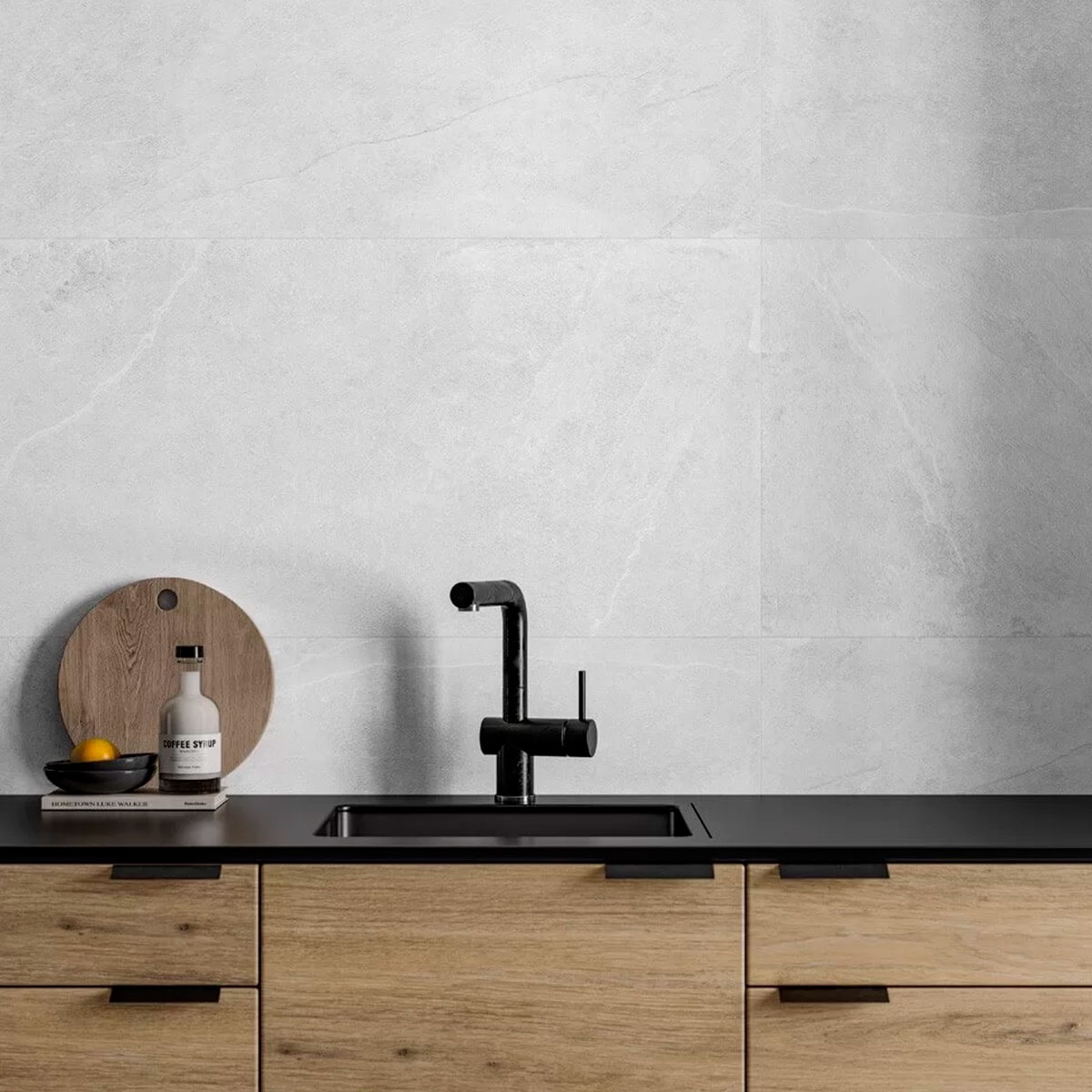 Cuisine avec revêtement Fusion Neutral Grey Taco 16.5x16.5 (Boîte 0.55m2)