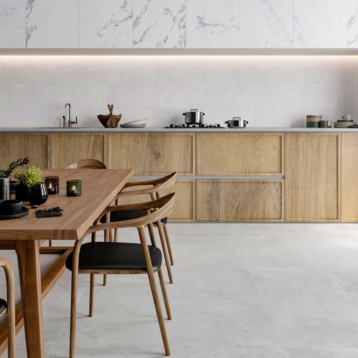 Cocina con revestimiento Lavik Pearl 32x62,5 (Caja 1,00m2)