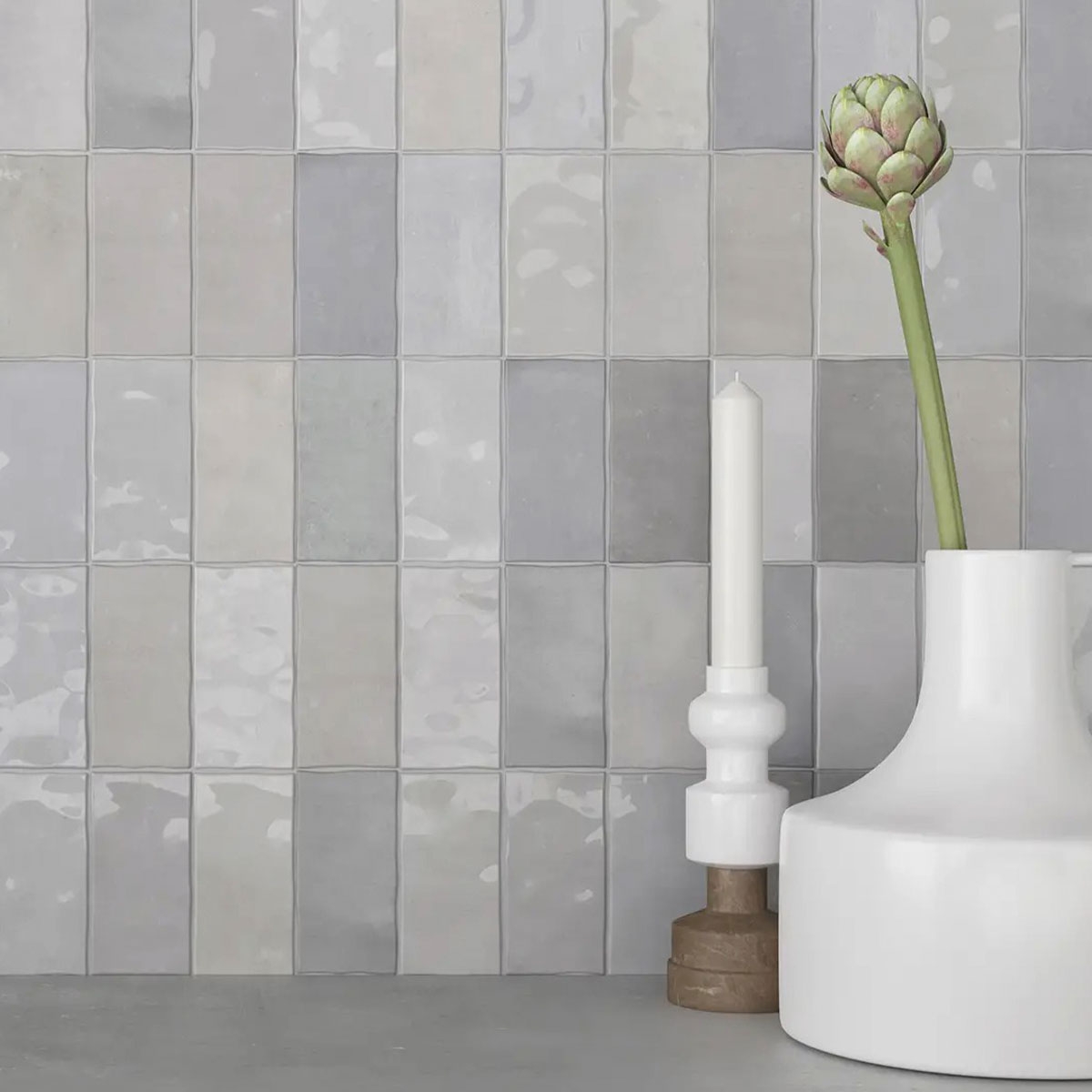 Interior con revestimiento Fez Grey Mate 6,2x12,5