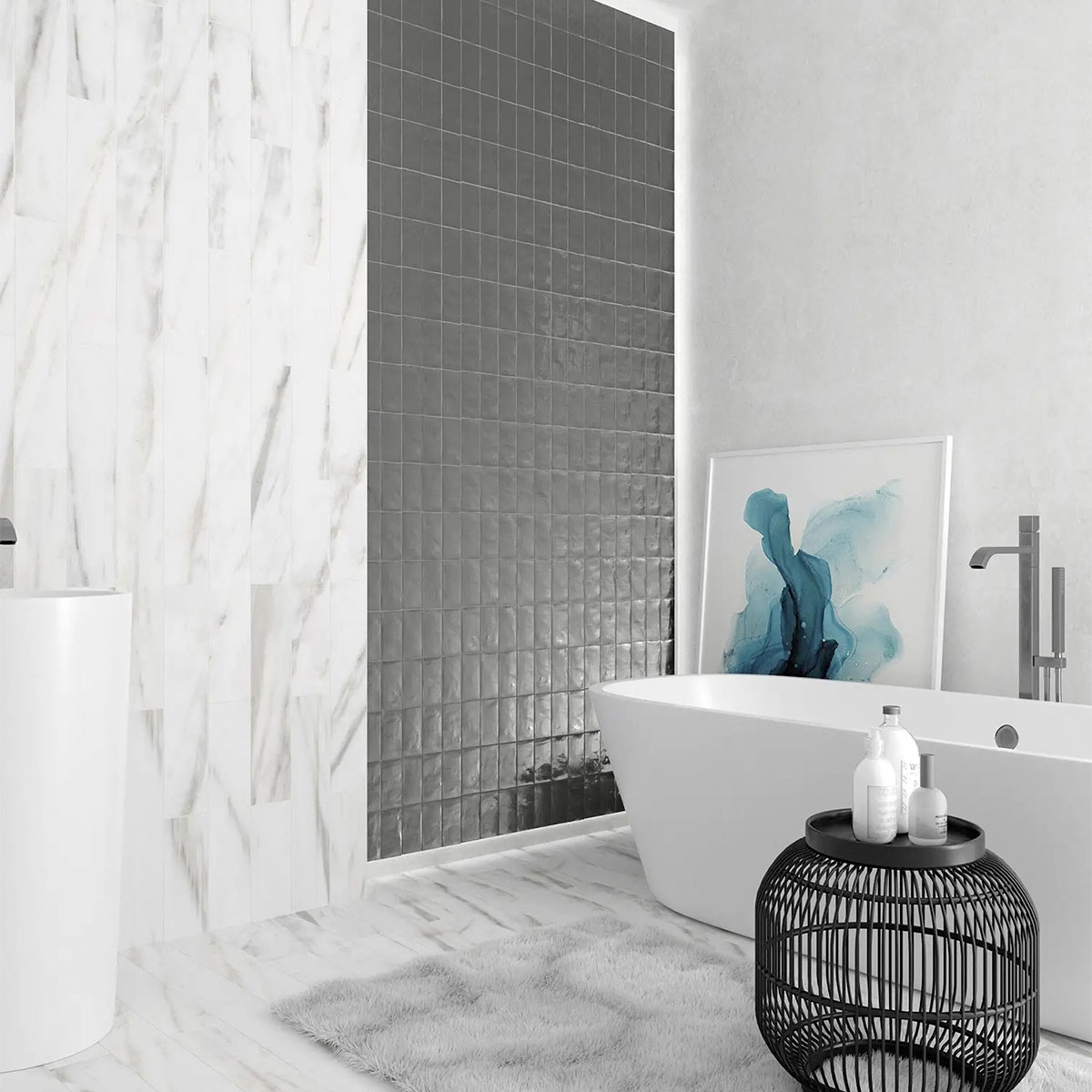 Interior con revestimiento Fez Steel 6,2x12,5