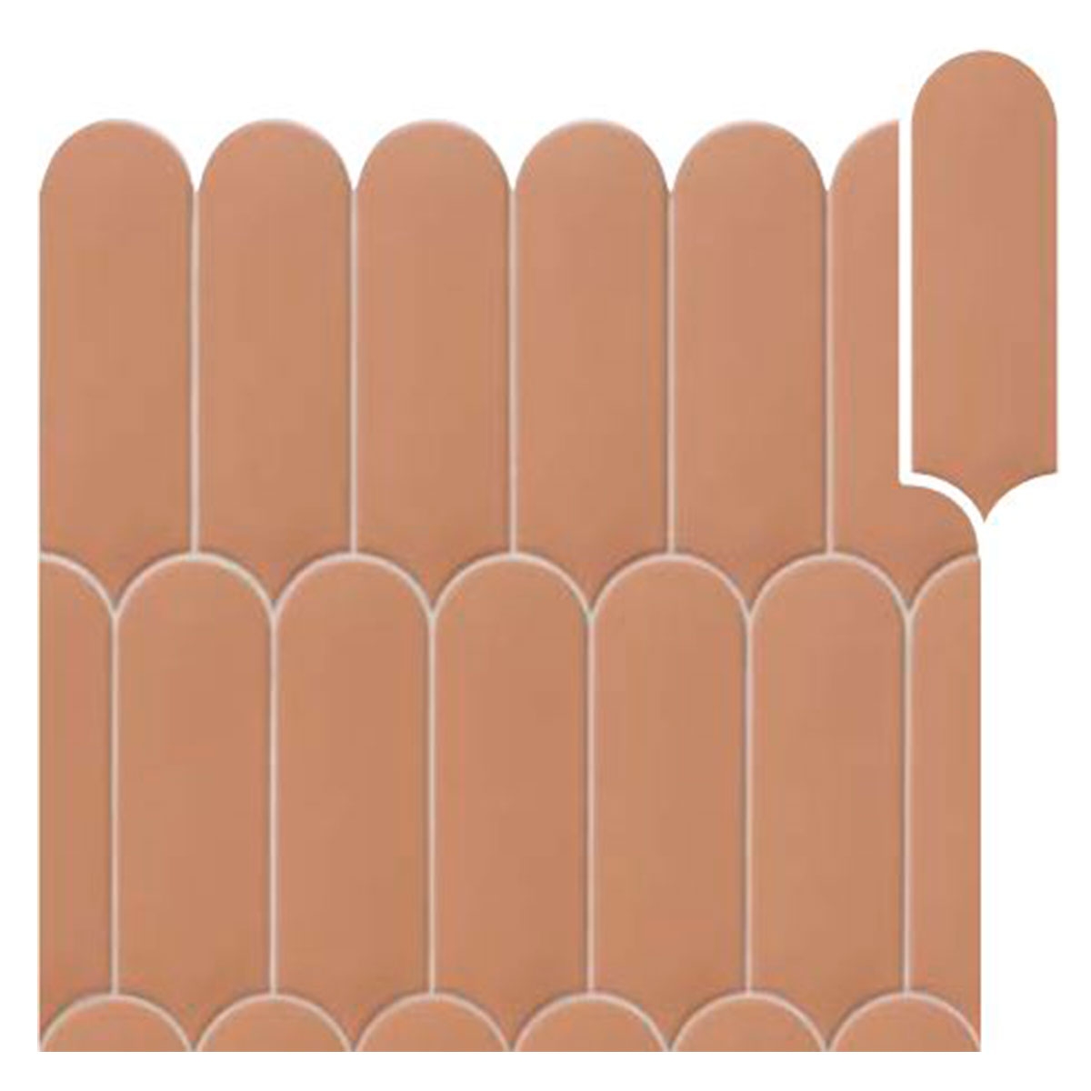 Fini avec Fan Clay Matt 7,2x19,5 (Boîte 0,48 m2)