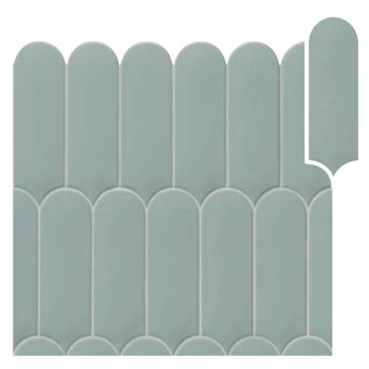 Finition avec Éventail Marine Mat 7.2x19.5 (Boîte 0.48 m2)