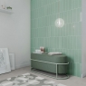 Interior com revestimento Grace Sage 7.5x30