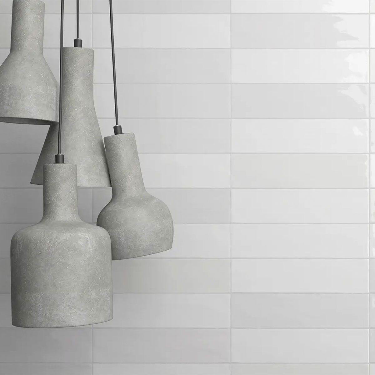 Interior con revestimiento Gradient White Brillo 7,5x30