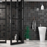 Baño con revestimiento Mestizaje Zellige Graphite 12,5x12,5 (Caja 0.42m2)