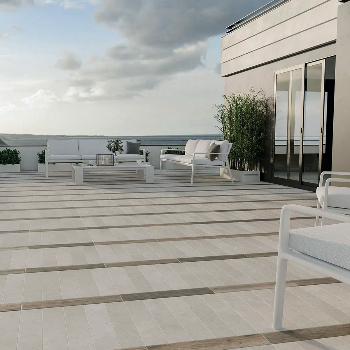 Exterior con pavimento Love Affairs Aura Strip 10x50 (Caja 0.78m2)