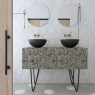 Love Affairs Petra Hexagone Gris 20x23 Salle de bain avec dallage (Boîte 0.35m2)