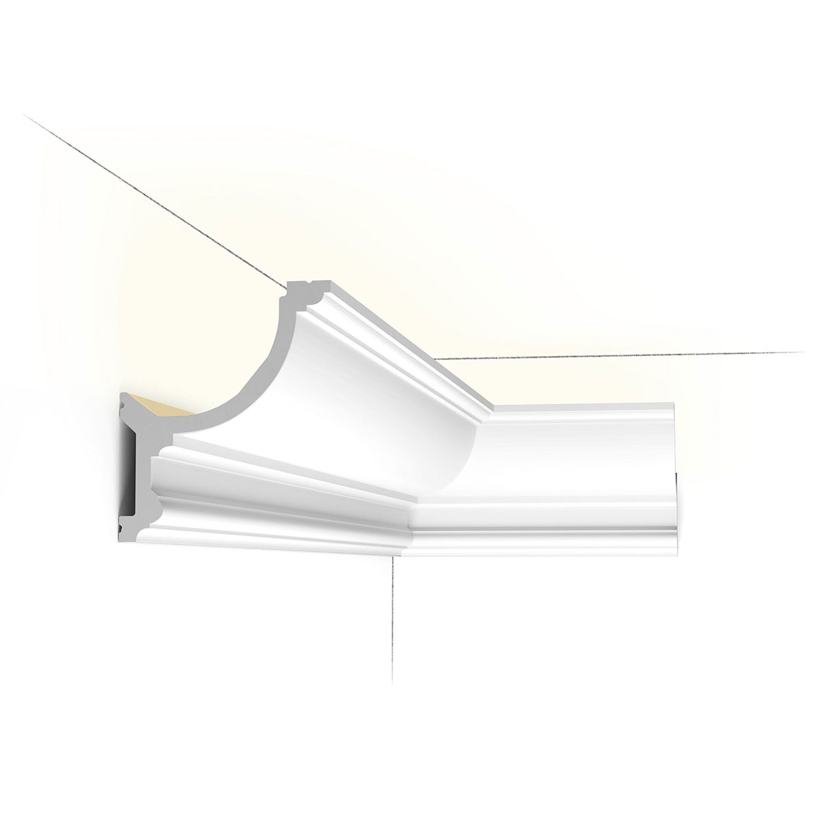 Indirect Lighting Cornice C901 Orac 2000 x 124 x 148 (Price per unit)