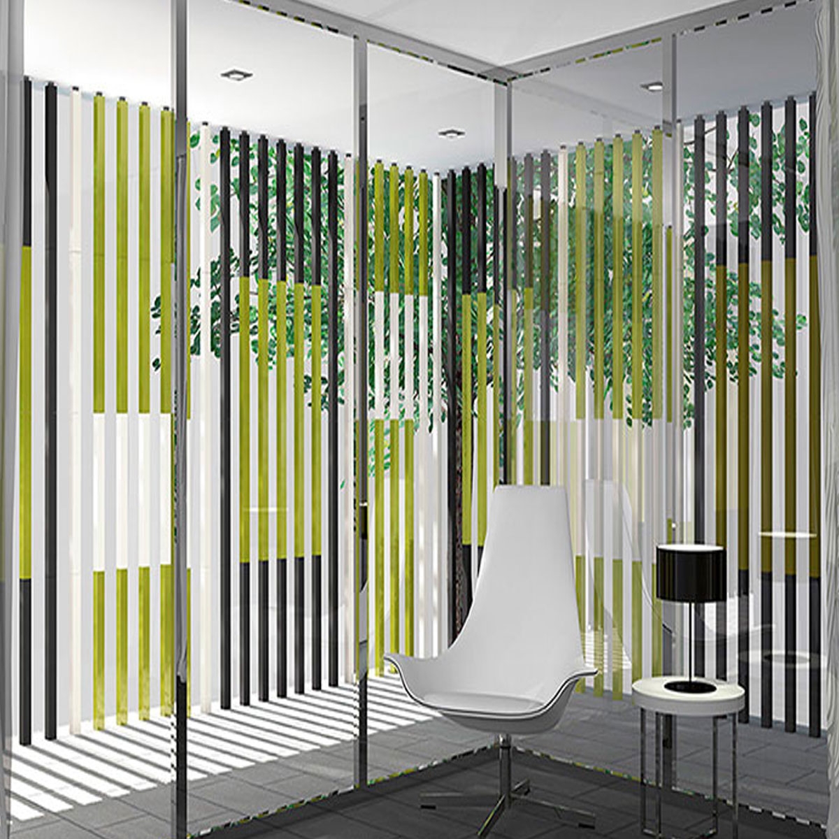 Terrasse avec revêtement Cube Dark 4.2x61