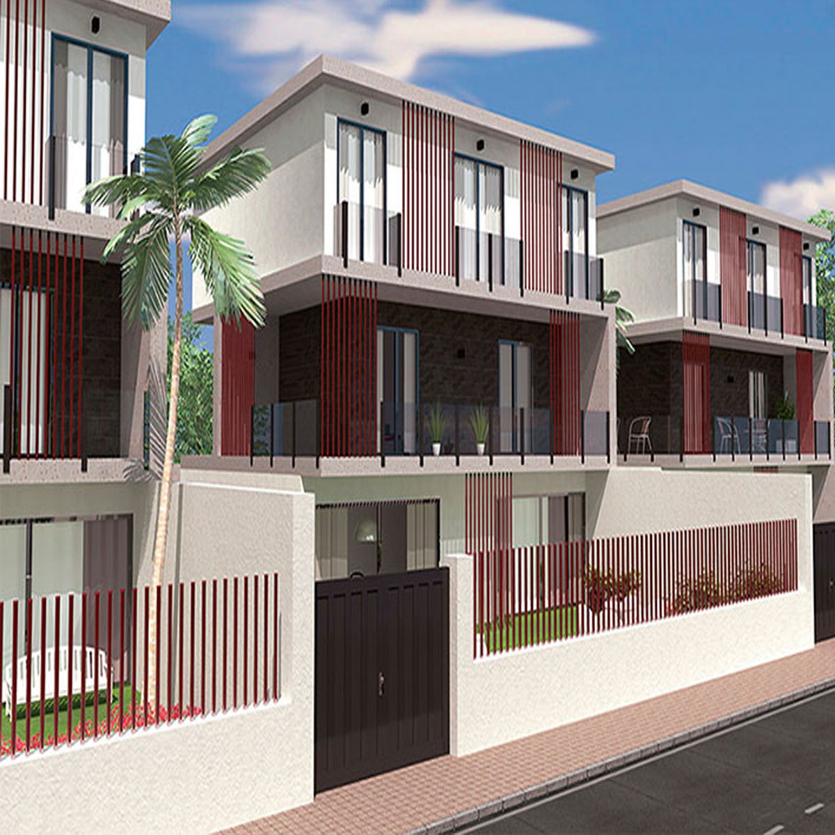 Exterior com Cubo Revestimento Ruby 4.2x61