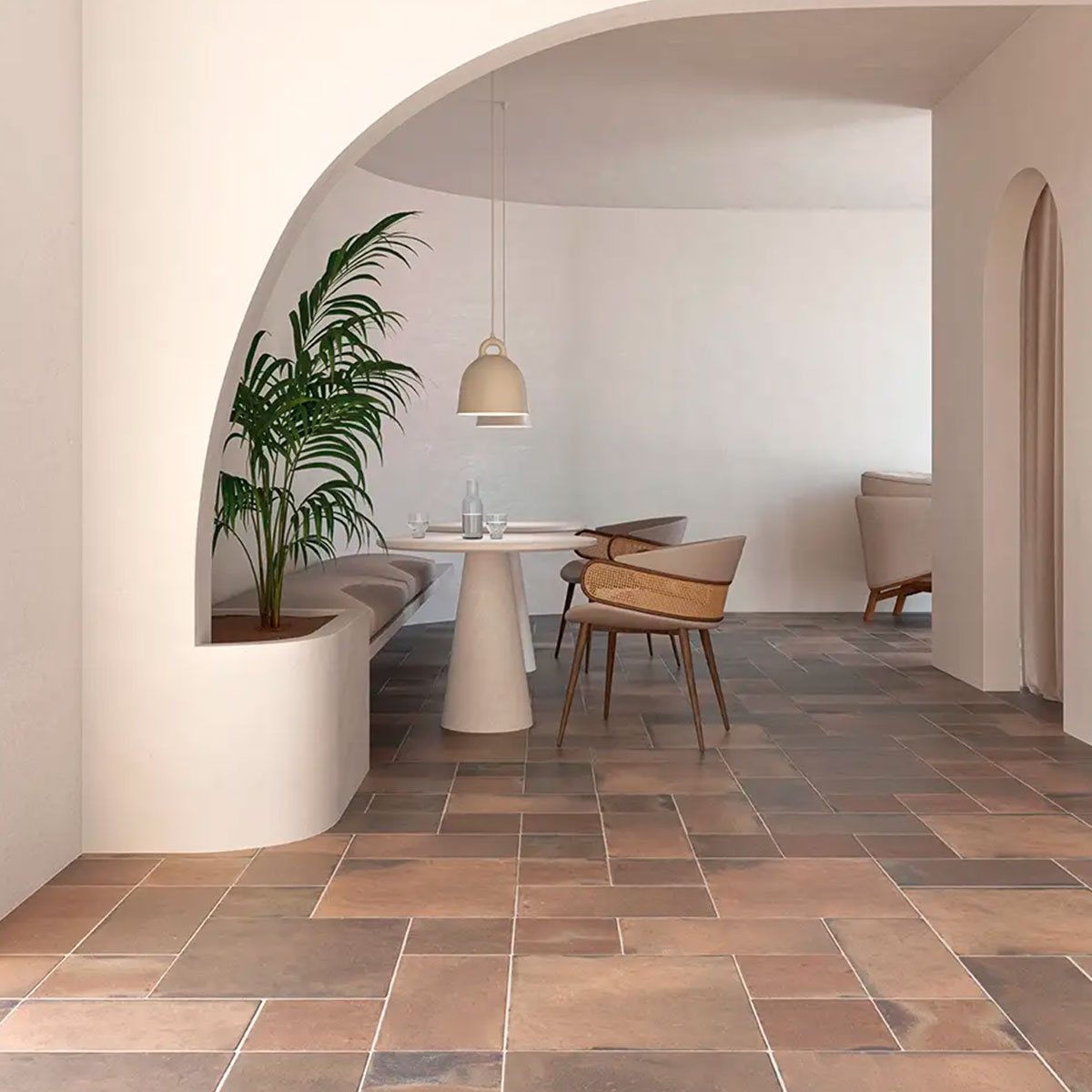 Interior with Roots XXL Rust Non-slip pavement 44x44 (Box 0.77m2)