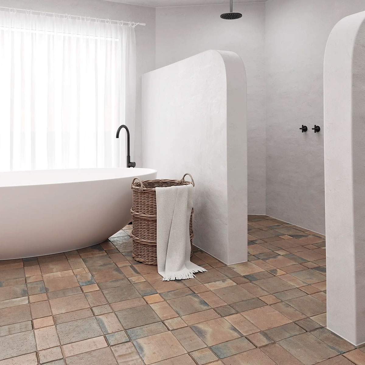 Badezimmer mit Roots L Rust rutschfestem Boden 22x22 (Box 0,72m²)