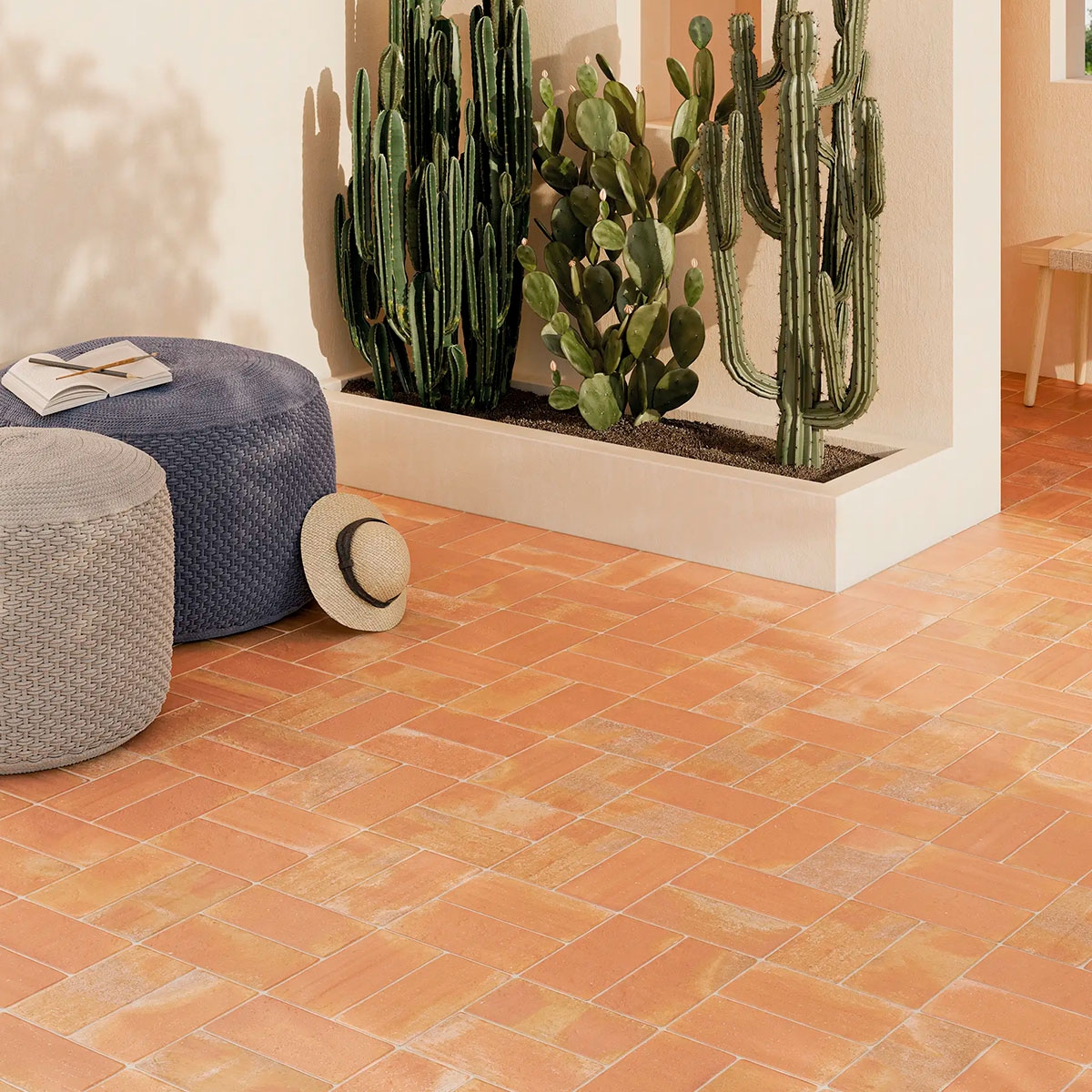 Exterior with Roots M Cotto Non-slip pavement 11x22 (Box 0.72m2)