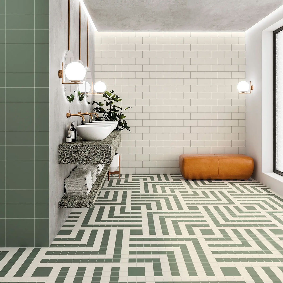 Intérieur avec revêtement Solid L Moss 12.5x25 (Boîte 1.25m2)