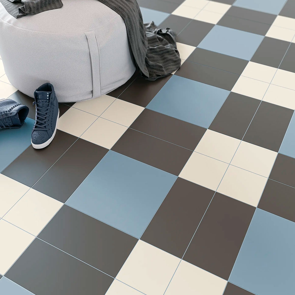 Innenraum mit massivem L-Basalt-Boden 12,5x25 (Box 1,25m²)