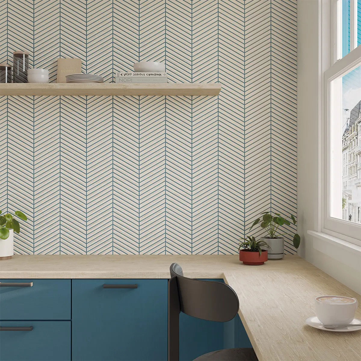 Interior con revestimiento Spike Bars A Talc 15x25,9