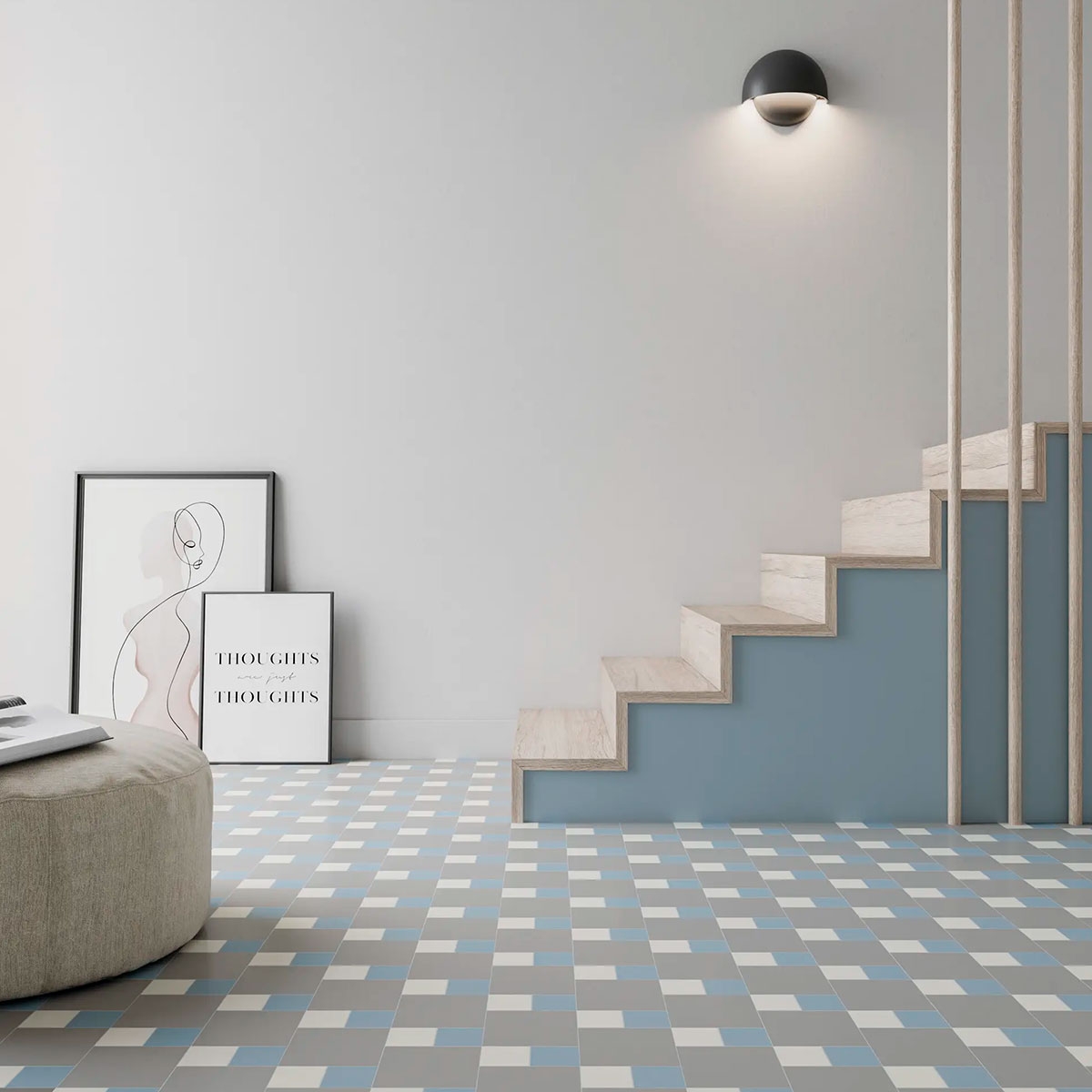 Intérieur avec revêtement en craie XS solide 6,2x6,2 (Boîte 0,42m2)